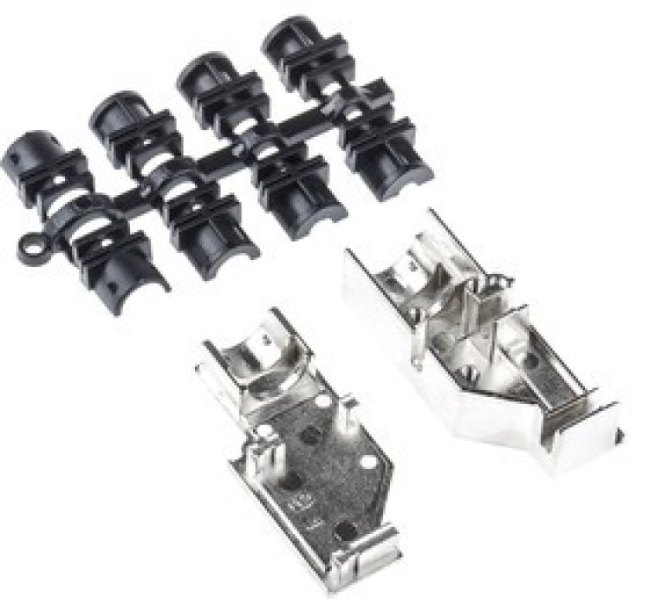 MHDCMR09-K, MHDCMR Series Zinc Right Angle D Sub Backshell, 9 Way, Strain Relief MHDCMR09-K, MHDCMR Series Zinc Right Angle D Sub Backshell, 9 Way, Strain Relief