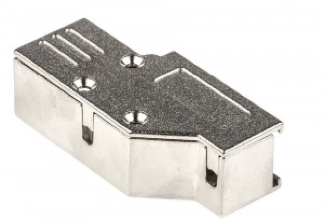 MHDCMR09-K, MHDCMR Series Zinc Right Angle D Sub Backshell, 9 Way, Strain Relief MHDCMR09-K, MHDCMR Series Zinc Right Angle D Sub Backshell, 9 Way, Strain Relief
