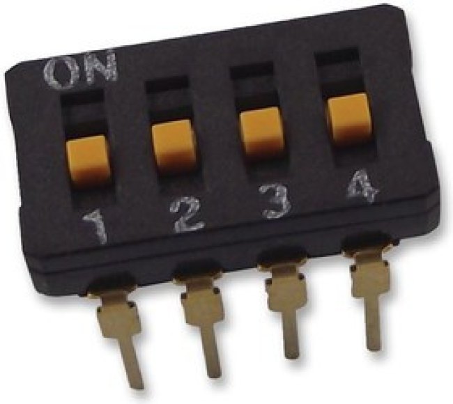 A6D-4103, DIP Switches / SIP Switches 4 PIN SEALED RSD ACT