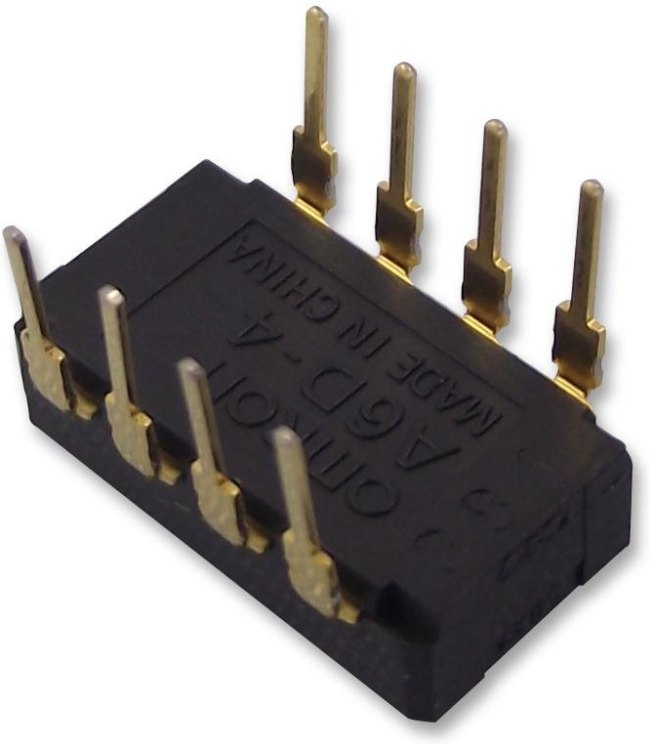 A6D-4103, DIP Switches / SIP Switches 4 PIN SEALED RSD ACT