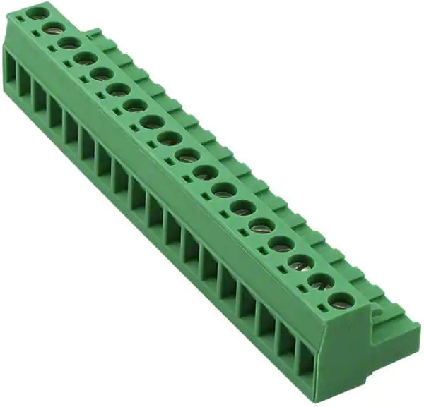 1754766, Pluggable Terminal Blocks 18 Pos 5mm pitch Plug 24-12 AWG Screw