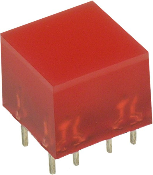 L-875/4SRDT, Светодиодный модуль 10х10мм/красный/ 640нм/20-60мкд/120°