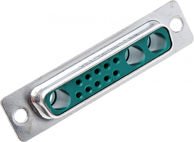 DB13W3SA00LF, Комбинированный разъем D Sub, Mixed Power, Серия DW, DB-13W3, Гнездо, 13 контакт(-ов)