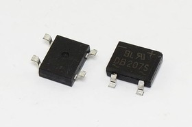 Диодный мост, напряжение 1000 В, ток 2А, корпус DB207S, контакты DB-1S SMD
