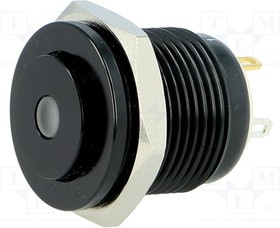 V16-10S-12G-B, Переключатель: антивандальный, Пол: 2, SPST-NO, 2A/36ВDC, IP65