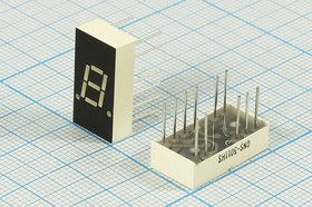 Светодиодный дисплей красный, 7 сегментов, 1 разряд, высота 7,6 мм, 10 мкд, GNS-3011HS; №7076 R СД д