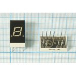 Светодиодный дисплей красный, 7 сегментов, 1 разряд, высота 7,6 мм, 10 мкд, GNS-3011HS; №7076 R СД д