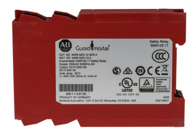 440R-N23112, Dual-Channel Light Beam/Curtain, Safety Switch/Interlock Safety Relay, 230V ac, 2 Safety Contacts