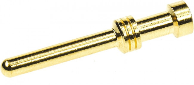 09330006116 Контакт, "папа", позолота, 1,5мм2, Han E, обжим, 16А, сплав меди