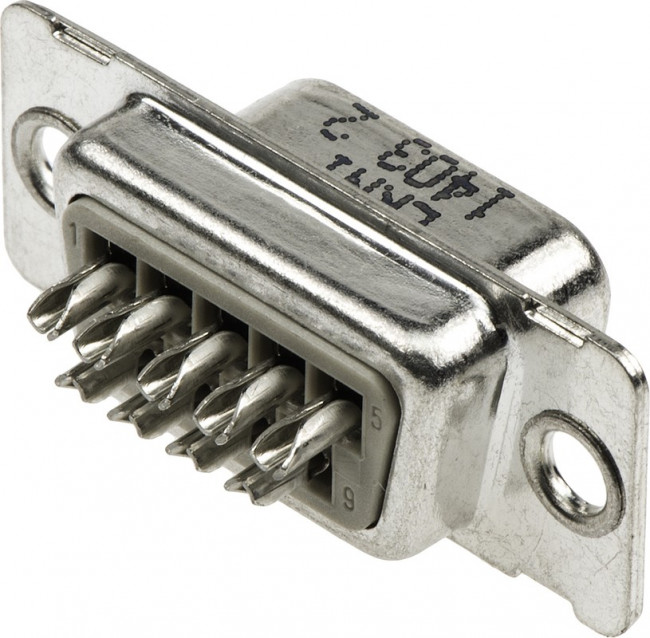 004617, TMC 9 Way Panel Mount D-sub Connector Socket, 2.77mm Pitch