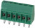 PCB terminal, 6 pole, pitch 2.54 mm, AWG 26-20, 6 A, screw connection, green, 1725698