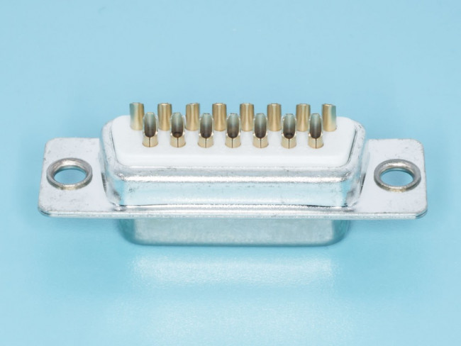 DB-15F, Разъем D-SUB 15 контактов, гнездо на кабель, пайка