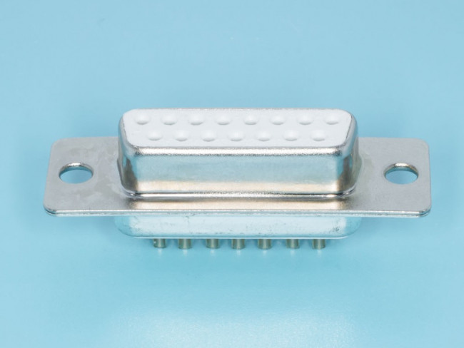 DB-15F, Разъем D-SUB 15 контактов, гнездо на кабель, пайка