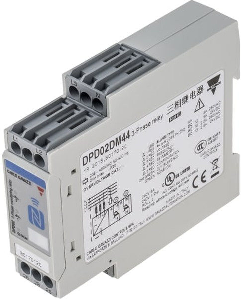 DPD02DM44, Frequency, Phase, Voltage Monitoring Relay, 3 Phase, SPDT, 102 318V ac, DIN Rail DPD02DM44, Frequency, Phase, Voltage Monitoring Relay, 3 Phase, SPDT, 102 318V ac, DIN Rail