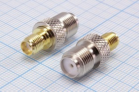 Высокочастотный переходник гнездо F на гнездо SMA; №15877 гн F-гн SMA