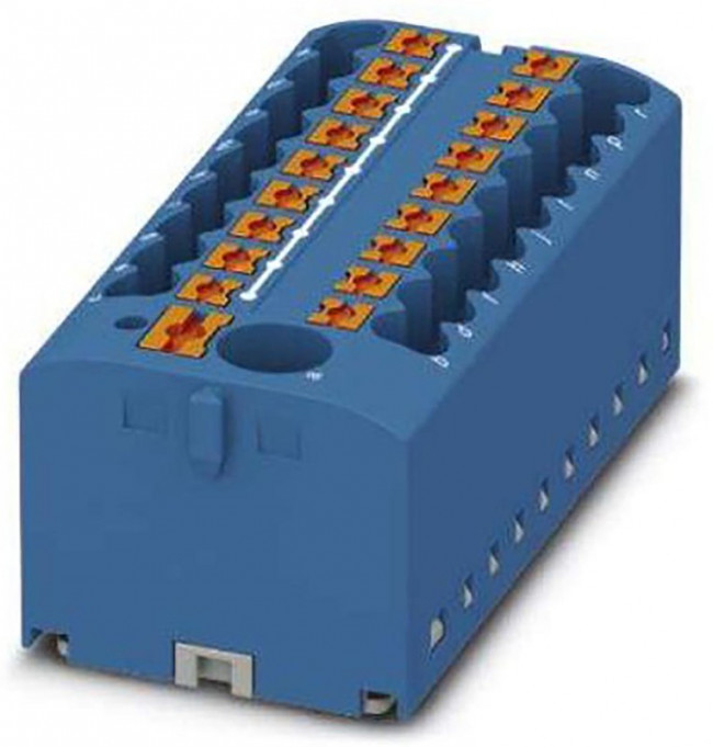 3273506, DIN Rail Terminal Blocks PTFIX 6/18X2,5-G BU 2.5mm2 w/6mm2 feedin