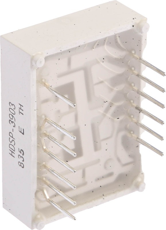 HDSP-3903, HDSP-3903 7-Segment LED Display, CC Red 7 mcd RH DP 20.3mm