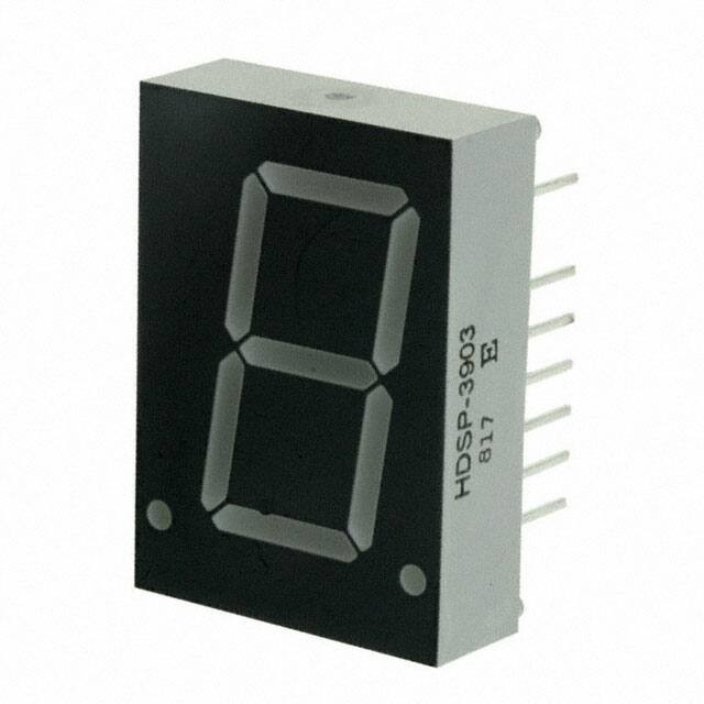 HDSP-3903, HDSP-3903 7-Segment LED Display, CC Red 7 mcd RH DP 20.3mm