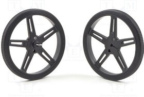 POLOLU-1425, Колесо, черный, Ось: D профиль, Кол-во шт: 2, на корпус, d: 70мм POLOLU-1425, Колесо, черный, Ось: D профиль, Кол-во шт: 2, на корпус, d: 70мм