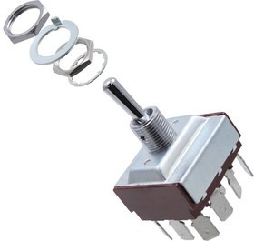 S42F, Toggle Switches 20A 125-250VAC 20VDC 4PDT ON-ON QC