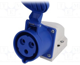 123-6K, Разъем: питания AC; гнездо; "мама"; 32А; 230ВAC; IEC 60309