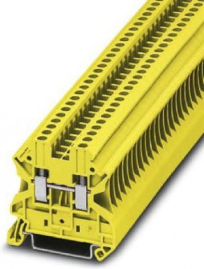 3045059, UT 2.5 YE Series Yellow Feed Through Terminal Block, 5.2mm², Single-Level, Screw Termination 3045059, UT 2.5 YE Series Yellow Feed Through Terminal Block, 5.2mm², Single-Level, Screw Termination