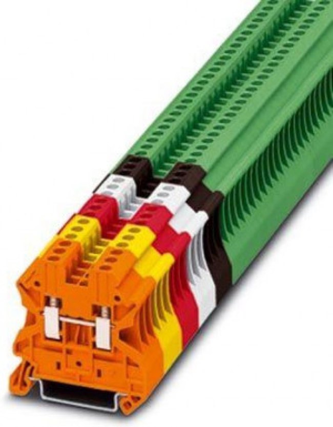 3045059, UT 2.5 YE Series Yellow Feed Through Terminal Block, 5.2mm², Single-Level, Screw Termination 3045059, UT 2.5 YE Series Yellow Feed Through Terminal Block, 5.2mm², Single-Level, Screw Termination