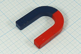 Магнит U 61,0x52,0x 9(s12x9), U-образный, фер, красный/синий