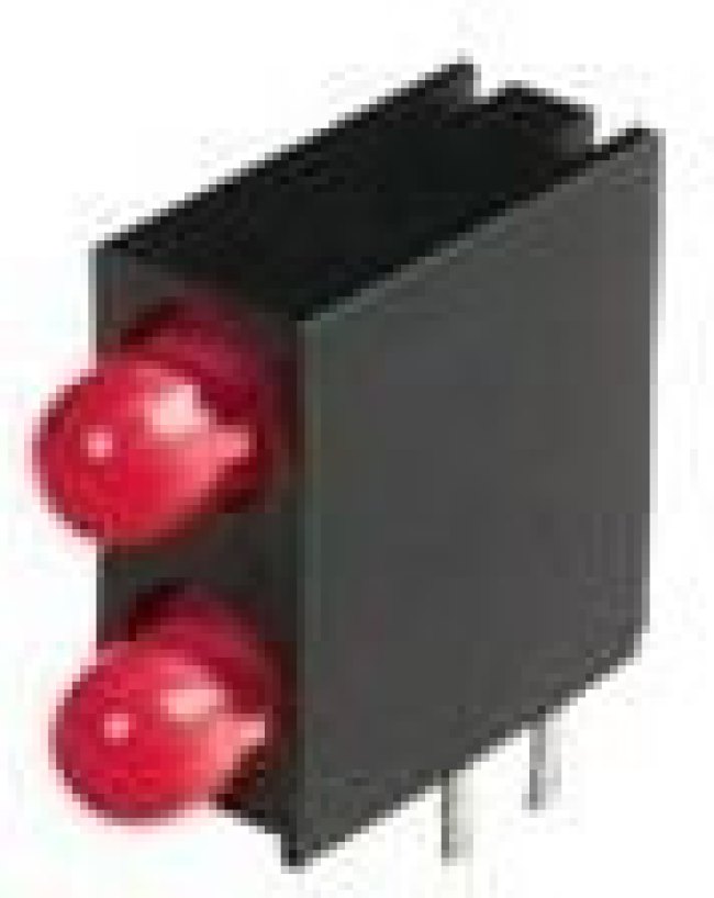 WP934GE/2ID-RV, LED Circuit Board Indicators 3mm 2 LVL RA.617nm LED INDICATOR