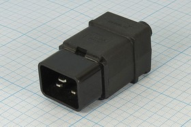 Штекер сетевого питания IEC 60320 C20, 250В/16А, на кабель; №14124 штек пит AC IEC C20\\16/250\каб\\\AC-201\ Штекер сетевого питания IEC 60320 C20, 250В/16А, на кабель; №14124 штек пит AC IEC C20\\16/250\каб\\\AC-201\