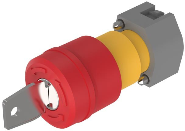 704.066.2, Кнопка аварийного останова с ключом, 2 фиксированных положения, 22 мм, красный, IP65