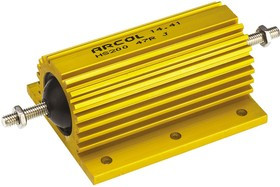 HS200-47RJ, Резистор проволочный с радиатором, с винтовым креплением, 47 Ом, 200Вт, ±5%