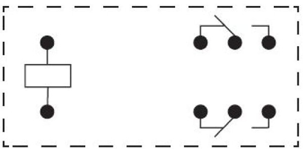 Releon Миниатюрное промежуточное реле; 2 перекидных контакта 5А ( = 12В DC) RP252901200 Releon Миниатюрное промежуточное реле; 2 перекидных контакта 5А ( = 12В DC) RP252901200