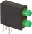 553-0222F, 553-0222F, Green Right Angle PCB LED Indicator, 2 LEDs, Through Hole 2.2 V