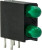 553-0222F, 553-0222F, Green Right Angle PCB LED Indicator, 2 LEDs, Through Hole 2.2 V