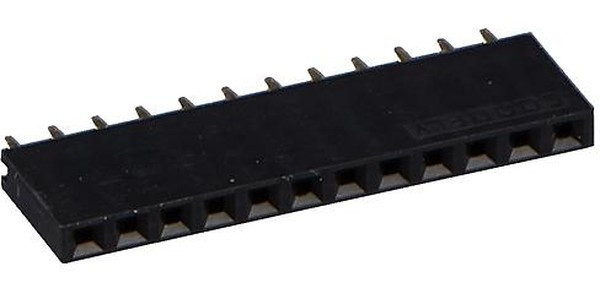 PBS-12 (DS-1023 - 1x12), Гнездо на плату 2.54мм 1х12pin прямое