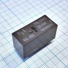 TRIL-12VDC-SD-1AH-R, Миниатюрное реле 16А один контакт на замыкание катушка 12В