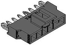 105311-1304, Headers &amp; Wire Housings NanoFit Hdr Vrt 4Ckt SR SldrClip Blk 30Au