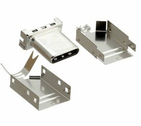 C-BW30-AK5V50, Conn USB 3.1 Type C PL 24 POS Solder RA Cable Mount 24 Terminal 1 Port T/R