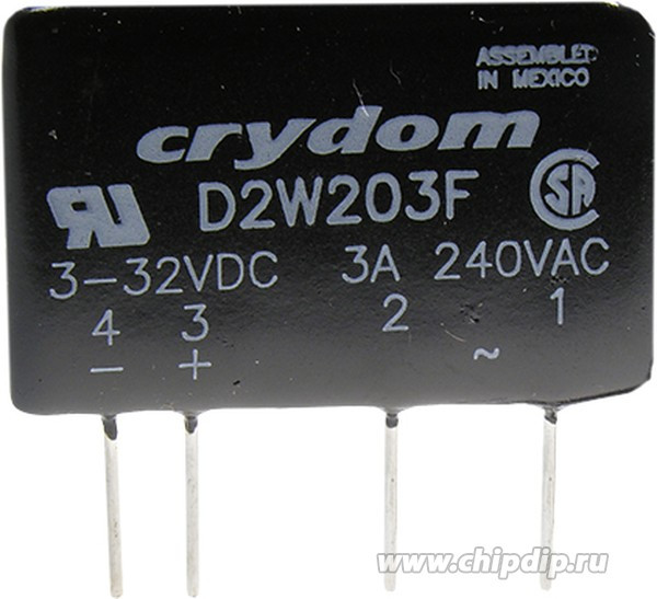 D2W203F, Solid State Relays - PCB Mount PCB SIP SSR 280VAC 3A, 3-32VDC,ZC D2W203F, Solid State Relays - PCB Mount PCB SIP SSR 280VAC 3A, 3-32VDC,ZC