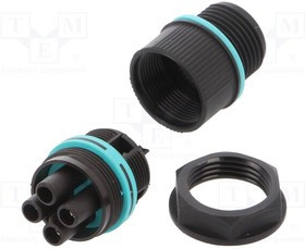 THB.387.P3A, Разъем: питания AC; зажим под винт; "мама"; TH387; 0,5-4мм2; 500В