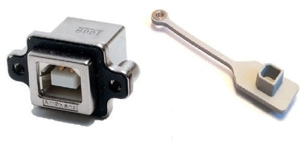 MUSBD11131, Right Angle, Through Hole, Socket Type B USB Connector MUSBD11131, Right Angle, Through Hole, Socket Type B USB Connector