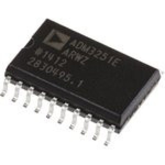 ADM3251EARWZ, Изолированный, одноканальный приемопередатчик интерфейса RS-232 [SO-20W]