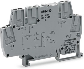 859-730, Клемма с оптопарой, 24V, OUT 3...30, 3A, ш.6мм