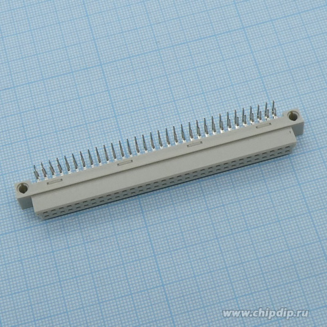 DS1118-64F0R23, розетка угловая, 2 ряда АВ, 64 контакта (2*32), шаг 2,54мм / D22-64FR1D-L (9001-34641G DIN41612 64 вывода) (DS1118-64F0R23)