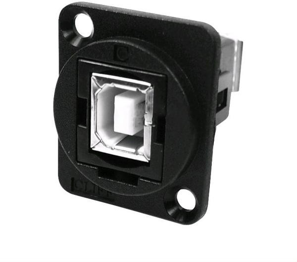 CP30207N, Соединитель, гнездо USB A, гнездо USB B, FT, USB 2.0, пластик