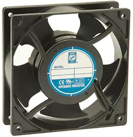 OA109AP-11-3TB, AC Fans Axial Fan, 120x120x38mm, 115VAC, 52CFM, 8W, 25dBA, 1600RPM, Ball, Terminals