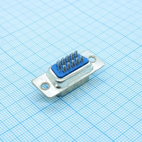 DHS-15M, Разъем D-SUB высокой плотности, 15 контактов, вилка кабельная