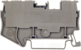 VPR-2.5-TWIN-GY, Клемма проходная , зажим push-in, 3 точки подключения, 2.5 кв.мм, серая