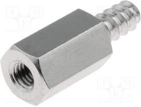 TFM-ST3.5X10/M3, Дистанцирующая стойка с резьбой, 10мм, Внутр.резьба: M3, латунь